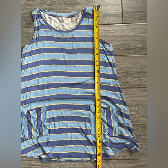 Logo Lori Goldstein| Jersey Knit Striped Tank Top, Size Small•••Flowy & Comfy - Picture 7 of 8